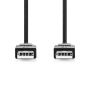 USB-KABEL NEDIS USB 2.0 2M SVART