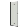 DUSJDØR SCANBAD FLEXI B90 FOLDBAR KLARGLASS 90CM SVART  