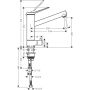 KJØKKENBATTERI HANSGROHE ZESIS M33 KROM M/STENGEVENTIL