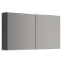 SPEILSKAP SCANBAD SELECT 2 DØRER GRÅ MATT 120CM