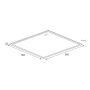 TAKLAMPE SPACE PANEL LED 60X60CM