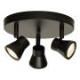SPOTRONDELL ANETA LIGHTING PLUTO 3:A RUND LED DIMBAR SVART