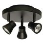 SPOTRONDELL ANETA LIGHTING PLUTO 3:A RUND LED DIMBAR SVART