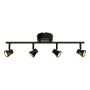 SPOTSKINNE ANETA LIGHTING PLUTO 4:A RETT LED DIMBAR SVART