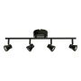 SPOTSKINNE ANETA LIGHTING PLUTO 4:A RETT LED DIMBAR SVART