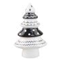 JULEDEKORASJON JULETRE 16,3CM HVIT/SVART 