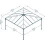 PAVILJONG CANOPIA BY PALRAM PALERMO 4300 GRÅ 429X429CM
