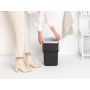 SØPPELBØTTE BRABANTIA SORT&GO GRÅ 25L