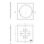 SLUKRIST VIESER CLASSIC 197X197MM RUSTFRI  