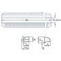 SPALTEVENTIL FLEXIT W400 40CM HVIT