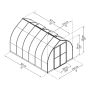 DRIVHUS CANOPIA BELLA ALU/POLY 8,9M²