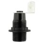 LAMPEHOLDER REV E14 MED RING SVART