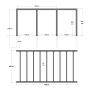PERGOLA PLUS CUBIC MODELL 5 TRYKKIMPREGNERT TREVERK SVART 486X256X217 CM