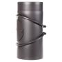 RØKRØR TOLMER JUSTERBART Ø150X0-90GR SORT LAKK 2,0MM