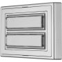 DØRKLOKKE REV MED LYS SØLV 100X72X20 MM