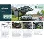 CARPORT CANOPIA ARIZONA BREEZE 14,3M² GRÅ