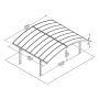 CARPORT CANOPIA ARIZONA BREEZE 26,9M² GRÅ