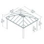 PAVILJONG CANOPIA DALLAS HARDTOP 4300 3,6X4,2M GRÅ