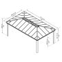 PAVILJONG CANOPIA DALLAS HARDTOP 6100 3,6X6M GRÅ