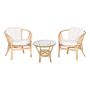 CAFÉSETT SUNFUN VISBY BORD + 2 LOUNGESTOL NATUR
