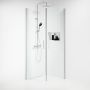 DUSJHJØRNE CAMARGUE STRANDBO RUND 80X80CM KROM
