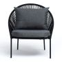 LOUNGESTOL SUNFUN AGNES TAU SVART 2-PK