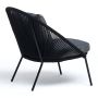 LOUNGESTOL SUNFUN AGNES TAU SVART 2-PK