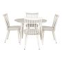 SPISEGRUPPE SUNFUN SKANÖR BORD + 4 PINNESTOLER HVIT