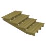TERRASSETRAPP PLUS 4-STEG 19° TRYKKIMPREGNERT 157X55X120CM