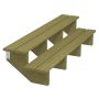 TERRASSETRAPP PLUS 2-STEG 34,2° TRYKKIMPREGNERT 51X37X180CM