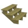 TERRASSETRAPP PLUS 3-STEG 34,2° TRYKKIMPREGNERT 75X51X120CM