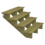 TERRASSETRAPP PLUS 4-STEG 34,2° TRYKKIMPREGNERT 101X71X120CM