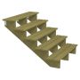 TERRASSETRAPP PLUS 5-STEG 34,2° TRYKKIMPREGNERT 126X88X120CM