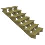 TERRASSETRAPP PLUS 7-STEG 34,2° TRYKKIMPREGNERT 176X122X120CM