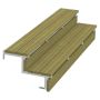 TERRASSETRAPP PLUS 2-STEG 34,2° STÅL 54X37X180CM