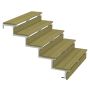 TERRASSETRAPP PLUS 5-STEG 34,2° STÅL129X88X120CM