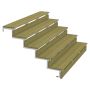 TERRASSETRAPP PLUS 5-STEG 34,2° STÅL129X88X180CM