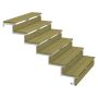 TERRASSETRAPP PLUS 6-STEG 34,2° STÅL 154X105X120CM