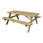 BENKESETT PLUS BORD/2 BENKER 152CM NATUR                            