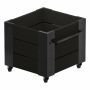 BLOMSTERKASSE PLUS CUBIC INKL HJUL 46X50X45CM SVART