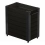 BLOMSTERKASSE PLUS CUBIC INKL HJUL 87X50X95CM SVART