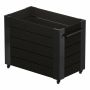 BLOMSTERKASSE PLUS CUBIC INKL HJUL 87X50X70CM SVART