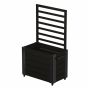 BLOMSTERKASSE PLUS CUBIC MED ESPALIER INKL HJUL 87X50X155CM SVART