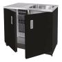 VASKEBENK VILAN STAINLESS VTB10 100X60X90CM SVART