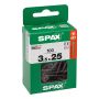 UNIVERSALSKRUE SPAX T-STAR PLUS BLAX 3,5X25MM 100STK