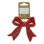 JULETREPYNT JULESLØYFE GLITTER 11CM RØD               