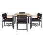 HAGEMØBELSETT SENSUM DANVIKEN BORD + 6 STOLER SVART ARENDAL