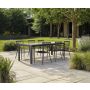 HAGEMØBELSETT SUNFUN STENVIK BORD + 6 STABLESTOLER SARA SVART