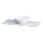 BENKEPLATE CAMARGUE AURA/FORS SOLID SURFACE 12MM OVERPORTAL 101CM NOD Ø400 ALPINE WHITE