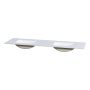BENKEPLATE CAMARGUE AURA SOLID SURFACE 12 MM DOBBEL UNDERLIMT SERVANT 161 CM NOD EDGE ALPINE WHITE